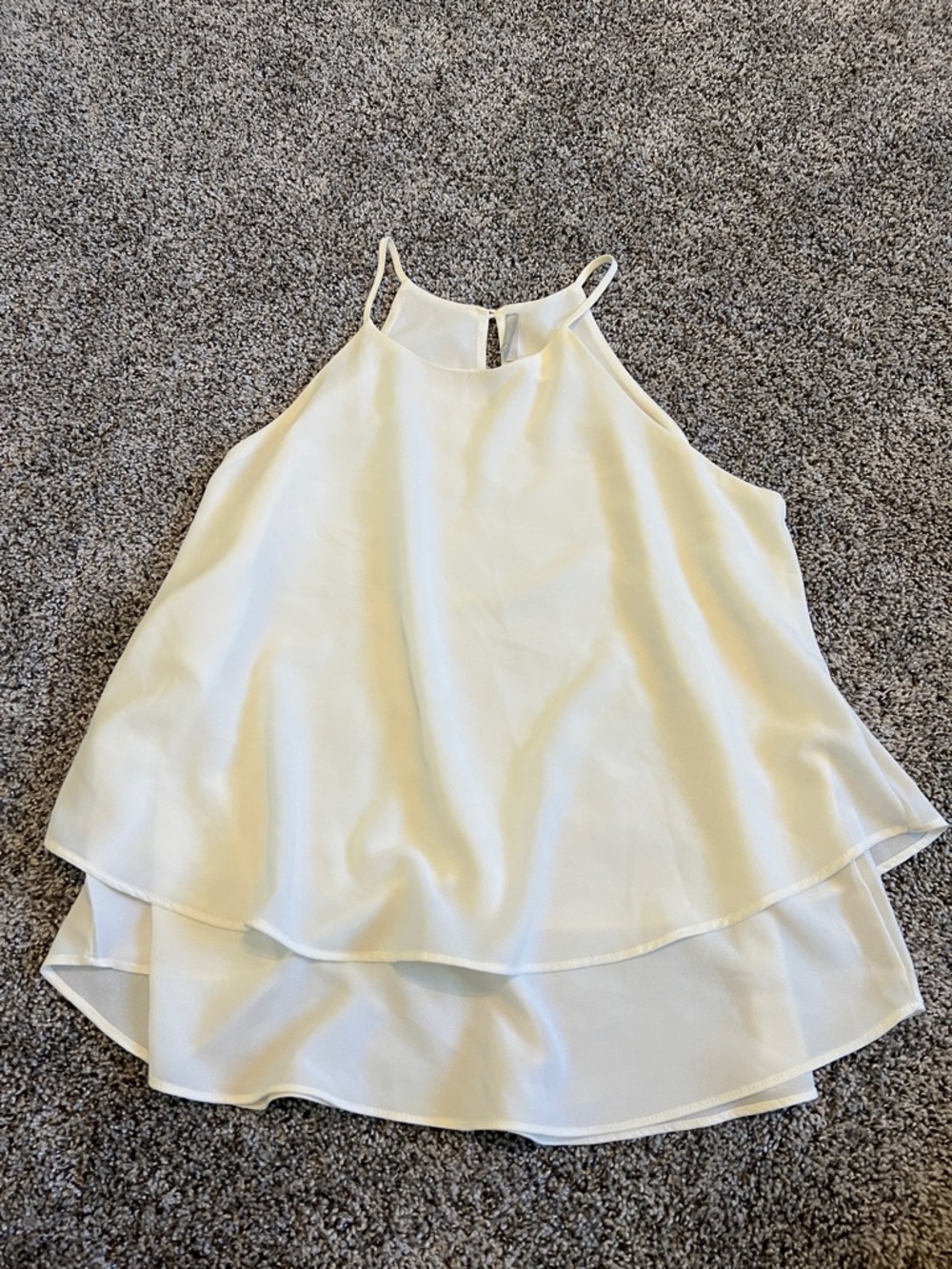 Vanity White Layered Tank Top